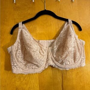 Torrid Unlined Fill Coverage Lace Bra in Cream